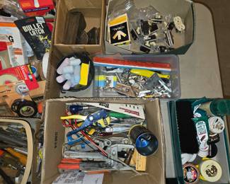Boxes are loosely sorted by category