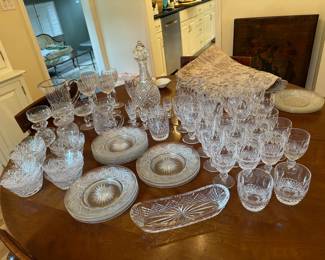Waterford Stemware, Pitchers, Decanter w/ Cordial Glasses