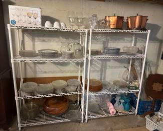 Dishes, Copper Wine Coolers, Stemware