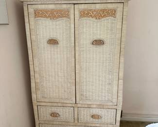 Wicker Armoire
