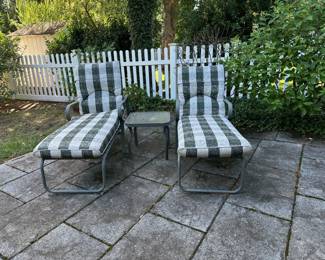 Patio Chaise Lounge Chairs w/ Cushions