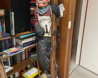 JACK DOWD OVERSIZED WOOD CAEVED SKIER
