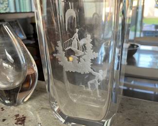 Signed handblown Swedish glass by Orrefors