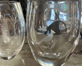 Signed handblown Swedish glass by Orrefors