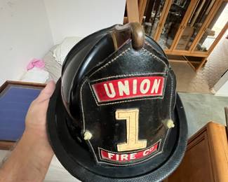 Vintage Union Township NJ fireman's helmet