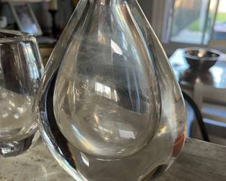 Signed handblown Swedish glass by Kosta Boda