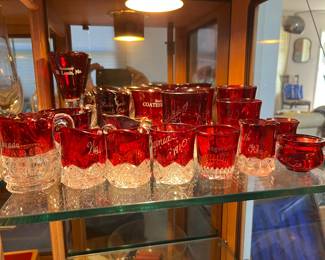 Antique early 1900's Ruby Flash Glass