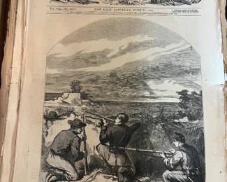 Large collection of civil war period Harpers Weekly