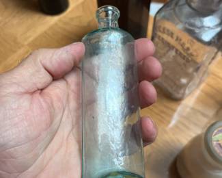 Antique mid 1800's Pontil handblown bottle
