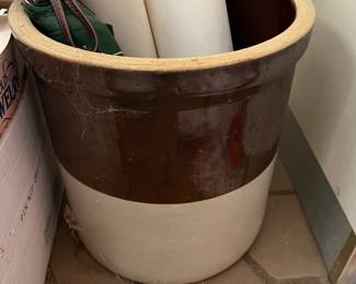 Many antique 180's stoneware cocks and jugs
