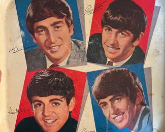 Vintage 1964 Beatles metal tray