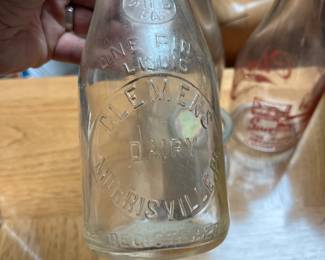 Vintage Morrisville, Pennsylvania milk bottles