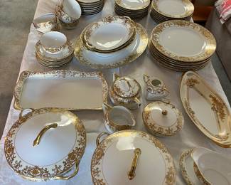 Vintage Noritake chine set with gold