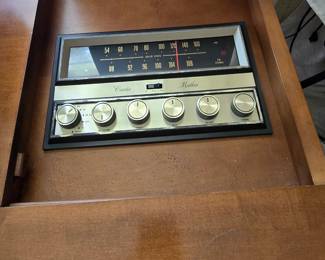 Stereo inside Midcentury Cabinet