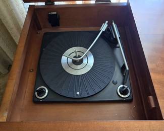 Turntable in Midcentury Cabinet