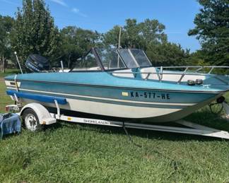 15ft Ebko, 85hp Mercury motor with power trim,  clean!