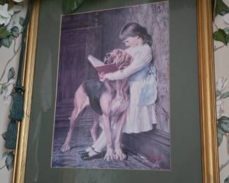 This picture hangs in the back of the house/kitchen stairway.