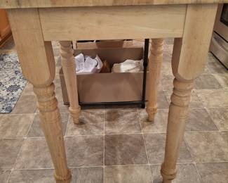 Butcher block kitchen table