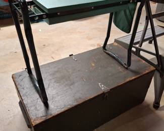 Garden seat and Military Locker