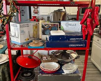 Many new kitchen items in boxes