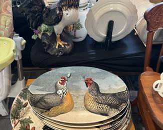 Large Roaster & roaster platters