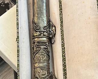 : Chinese Sword with Agate Inlay