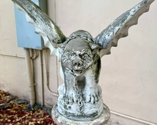 Appx 4 and 1/2 feet tall, concrete, heavy
