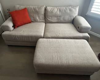 Almost new couch and ottoman