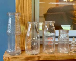 (5) Vintage Glass Bottles