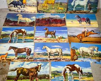 Large-Scale Vintage Horse Postcards From the 50's