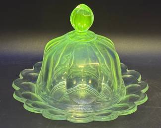 Marked Heisey Colonial Butter Dish With Lid