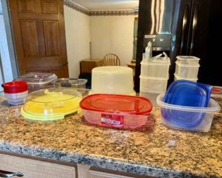 Food Storage Lot Feat. Tupperware Cake Holder