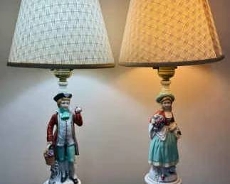 (2) Vintage MCM Style Lamps