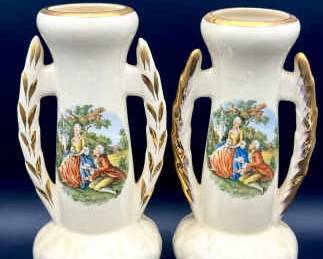 (2) Abingdon Style vases