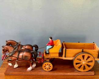Large Rustic Horse Drawn Carriage