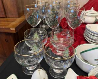 Spode sorbet glassware, red/ white wine drinkware