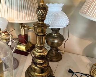 brass lamps