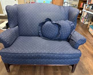 Wingback loveseat