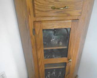 oak corner cabinet