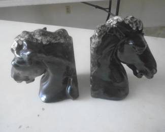 Horse head bookends