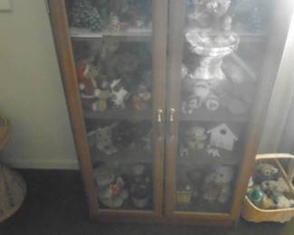 Oak display cabinet