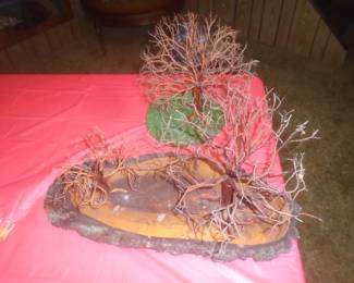 copper wire art trees
