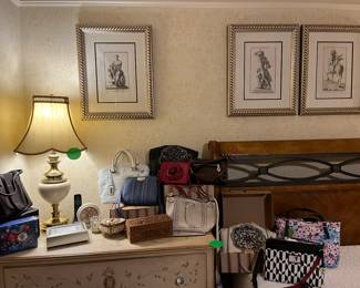 Beautiful lamps with custom shades , 
Brand new purses … 