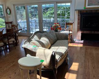 Loveseat (vintage) 2 side tables (Ethan Allen) 