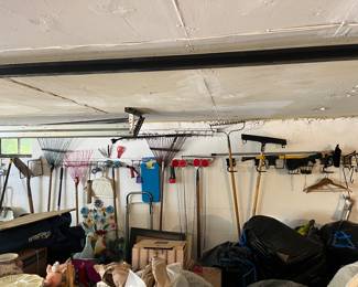 Racks , brooms , shovels 