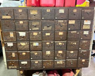 Antique multi drawer cabinet