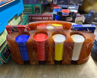 Vintage poker set