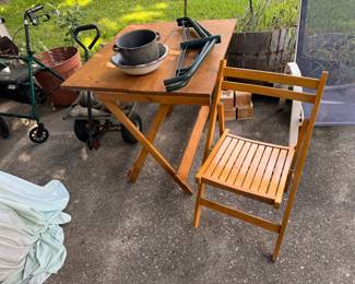 Folding Table And Chair