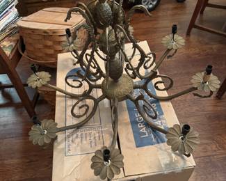 Antique Brass Chandelier 