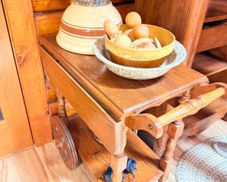 Antique Wooden Tea Cart